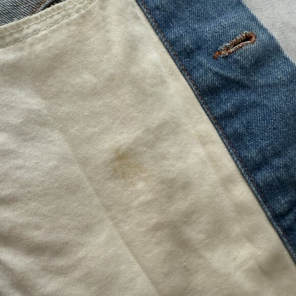 VTG MVP Cor Inc MILLER LITE Blue Denim Jean Jacket Distressed Men's Size Large - Picture 11 of 16